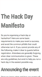 Mobile Screenshot of hackdaymanifesto.com